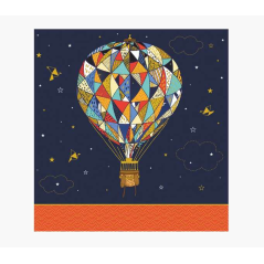 Carte Pictura Arabesque - 16x16 cm - Thème Montgolfière - Triptyque sans emballage - Avec enveloppe blanche - Papier certifié FS