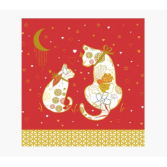 Carte Pictura Arabesque – 16 x 16 cm – Thème chats – Carte à trois volets – Comprend une enveloppe blanche – Papier certifié FSC
