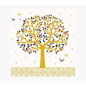 Carte Pictura Arabesque – 16 x 16 cm – Thème arbre – Carte à trois volets non emballée – Comprend une enveloppe blanche – Papier