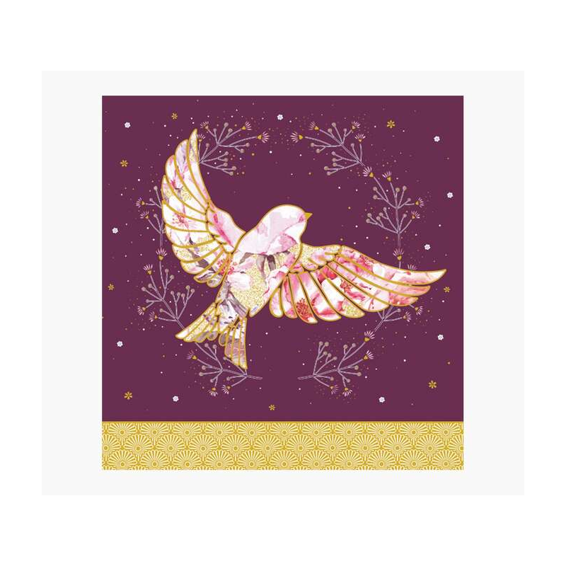 Carte Pictura Arabesque – Thème Hirondelle – Trifold – Comprend une enveloppe blanche – Papier certifié FSC