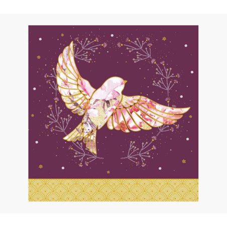 Carte Pictura Arabesque – Thème Hirondelle – Trifold – Comprend une enveloppe blanche – Papier certifié FSC