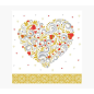 Carte Pictura Arabesque - 16x16 cm - Thème cœur - Carte à trois volets non emballée - Enveloppe blanche incluse - Papier certifi