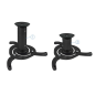 Tooq Support Plafond Universel pour Projecteur - Inclinable et Pivotant - Poids Max 10Kg - Couleur Noir