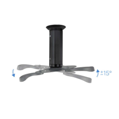 Tooq Support Plafond Universel pour Projecteur - Inclinable et Pivotant - Poids Max 10Kg - Couleur Noir