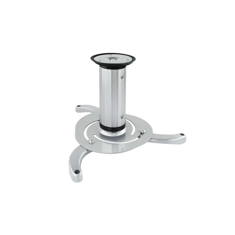 Support de Plafond Universel Tooq pour Projecteur - Inclinable et Pivotant - Poids Max 10Kg - Couleur Argent