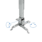 Tooq Support Plafond Universel pour Projecteur - Inclinable et Pivotant - Poids Max 20Kg - Couleur Argent