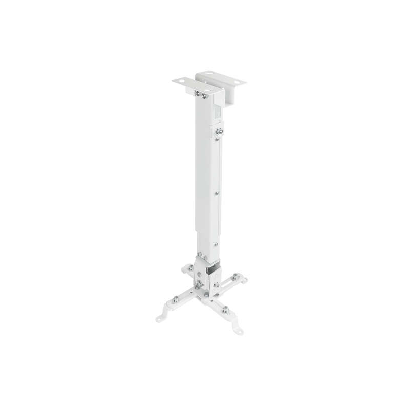 Tooq Support Plafond Universel pour Projecteur - Inclinable et Pivotant - Poids Max 20Kg - Couleur Blanche