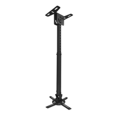 Tooq Support Plafond pour Projecteur - Inclinable et Pivotant - Convient aux Plafonds Inclinés - Poids Max 20Kg - Couleur Noir