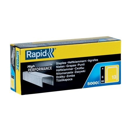 ✅ Rapid Boite de 5000 Agrafes Nº13 - Fil Dur Haute Performance - Pin 6mm couleur Acero en stock