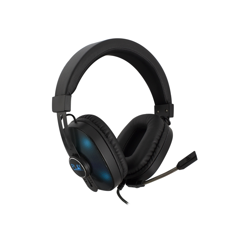 Casque de jeu Ewent - Microphone intégré - Éclairage RVB - Contrôle du volume et du microphone - Bandeau réglable - Câble en nyl