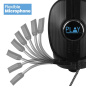 Casque de jeu Ewent - Microphone intégré - Éclairage RVB - Contrôle du volume et du microphone - Bandeau réglable - Câble en nyl