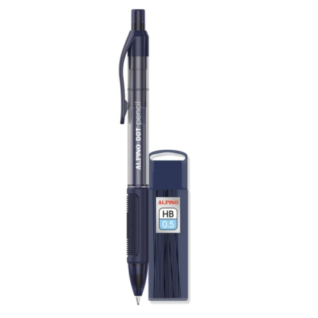 Pack Alpino Dot avec porte-mine 0,5 mm + pot de mines - Prise en main confortable - Bleu foncé