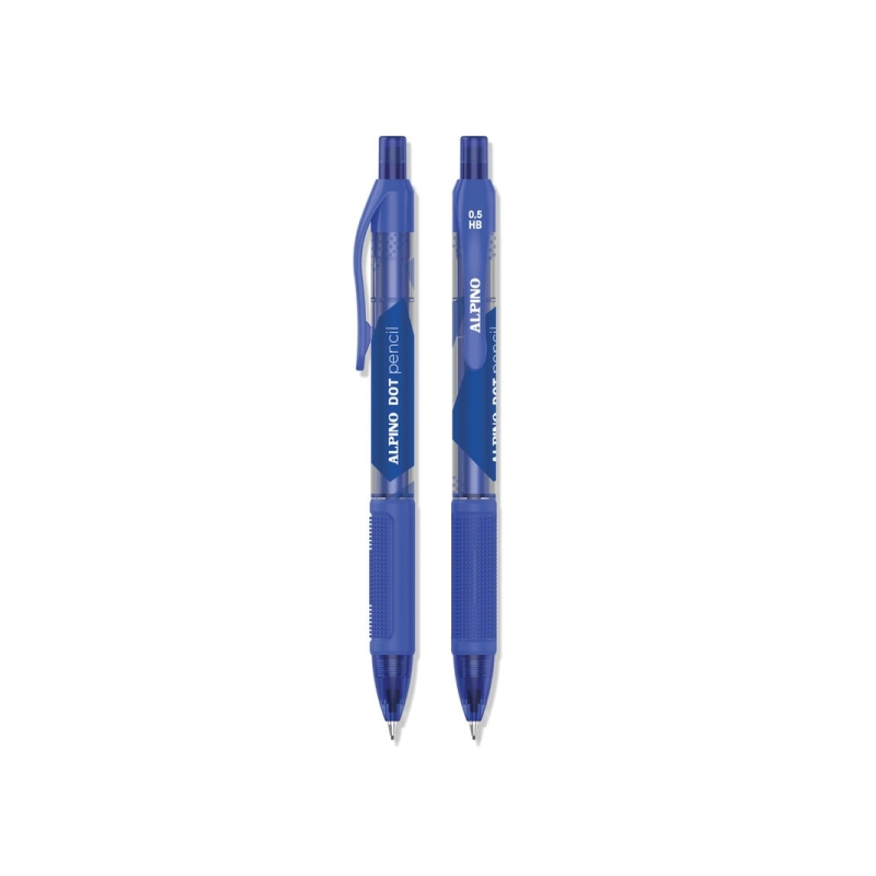 LOT de 24 Porte-mine Alpino Dot 0,5 mm - Prise en main confortable - Gomme - Bleu