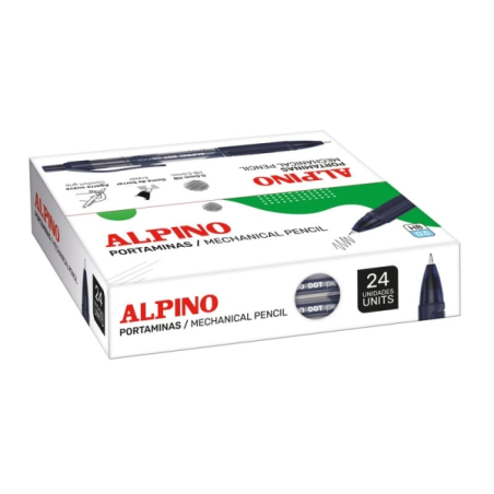 LOT de 24 Porte-mine Alpino Dot 0,5 mm - Prise en main confortable - Gomme - Bleu