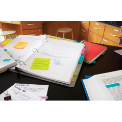 Lot de 4 distributeurs Post-It Index avec 35 marqueurs index repositionnables - Forme rectangulaire - Couleurs assorties