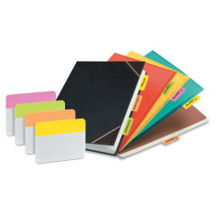 Distributeur d'index Post-It avec 66 marqueurs repositionnables - Forme rectangulaire - Couleurs assorties
