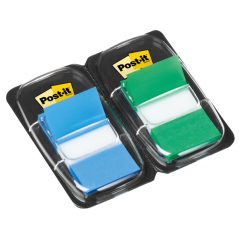 Distributeurs Post-It Index, lot de 2, avec 100 marqueurs index repositionnables - Forme rectangulaire - Couleurs assorties