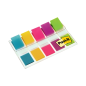 Distributeur d'index Post-It avec 100 marqueurs d'index repositionnables - Forme rectangulaire - Couleurs assorties