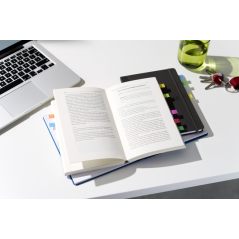 Distributeur d'index Post-It avec 100 marqueurs d'index repositionnables - Forme rectangulaire - Couleurs assorties