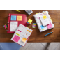 Distributeurs Post-It Index, lot de 4, avec 24 marqueurs index repositionnables - Forme rectangulaire - Couleurs assorties