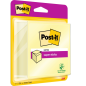 Cube de 270 notes autocollantes repositionnables Post-It Super Sticky - 76 x 76 mm - 100 % PEFC - Jaune clair