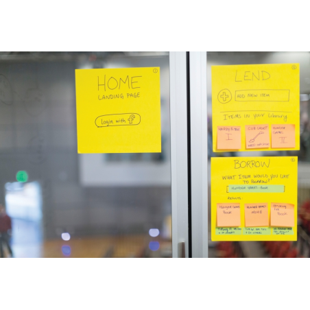 Bloc de 30 notes adhésives repositionnables Post-It Super Sticky - Forme carrée - 279 x 279 mm - Jaune clair