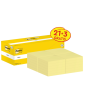 Pack de 24 blocs de 100 notes autocollantes repositionnables Post-It - Forme carrée - 76 x 76 mm - Jaune clair