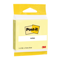 Bloc de 100 notes autocollantes repositionnables Post-It - Forme carrée - 76 x 76 mm - Jaune clair