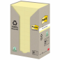 Post-It Pack de 24 blocs de 100 notes autocollantes recyclées - Forme rectangulaire - 51 x 38 mm - Jaune clair