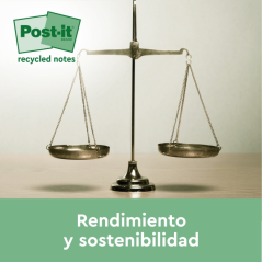 Post-It Pack de 16 blocs de 100 notes autocollantes recyclées - Forme rectangulaire - 76 x 127 mm - Jaune clair