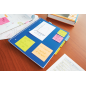 Lot de 3 blocs de 100 notes autocollantes repositionnables Post-It - Forme rectangulaire - 38 x 51 mm - Couleurs assorties