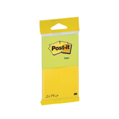 Lot de 2 blocs de 75 notes autocollantes repositionnables Post-It - Forme rectangulaire - 635 x 762 mm - Couleurs assorties