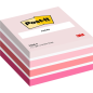 Cube Post-It de 450 notes autocollantes repositionnables - Forme carrée - 76 x 76 mm - Couleurs assorties