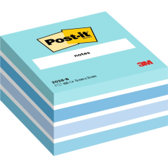 Cube Post-It de 450 notes autocollantes repositionnables - Forme carrée - 76 x 76 mm - Couleurs assorties