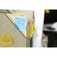 Cube Post-It de 450 notes autocollantes repositionnables - Forme carrée - 76 x 76 mm - Couleurs assorties