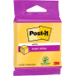 Cube de 270 notes adhésives repositionnables Post-It Super Sticky - Forme carrée - 76 x 76 mm - Couleur jaune