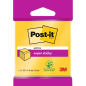 Cube de 270 notes adhésives repositionnables Post-It Super Sticky - Forme carrée - 76 x 76 mm - Couleur jaune