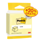 Bloc-notes Post-It de 450 notes autocollantes repositionnables - 76 x 76 mm - 100 % PEFC - Jaune clair