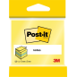 Cube Post-It de 400 notes autocollantes repositionnables - Forme rectangulaire - 51 x 51 mm - Couleurs assorties
