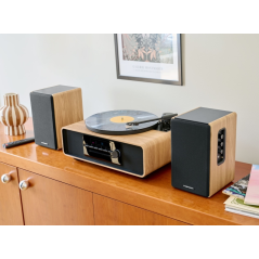 Système d'enceintes bibliothèque Thomson - Puissance de sortie 150 W - Bluetooth - Entrées optique, USB et RCA - Télécommande