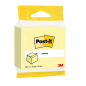 Cube Post-It de 450 notes autocollantes repositionnables - Forme carrée - 76 x 76 mm - Jaune clair
