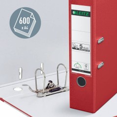 ✅ Classeur Leitz 180° Plastique A4 - Rouge couleur rouge en stock