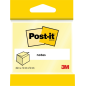 Cube Post-It de 450 notes autocollantes repositionnables - Forme carrée - 76 x 76 mm - Jaune clair