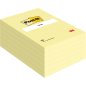 Post-It Pack de 6 blocs de 100 notes autocollantes repositionnables - Forme rectangulaire - 101 x 152 mm - Jaune clair