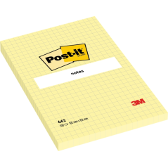 Post-It Pack de 6 blocs de 100 notes autocollantes repositionnables - Forme rectangulaire - 101 x 152 mm - Jaune clair