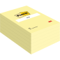 Post-It Pack de 6 blocs de 100 notes autocollantes repositionnables - Forme rectangulaire - 101 x 152 mm - Jaune clair