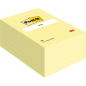 Post-It Pack de 6 blocs de 100 notes autocollantes repositionnables - Forme rectangulaire - 101 x 152 mm - Jaune clair