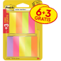 Pack de 9 blocs de 100 marqueurs repositionnables Post-It - Forme rectangulaire - Couleurs assorties