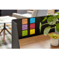 Cube de 400 notes autocollantes repositionnables Post-It Super Sticky - Couleurs arc-en-ciel - 76 x 76 mm - Couleurs assorties