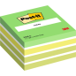 Cube Post-It de 450 notes autocollantes repositionnables - Forme carrée - 76 x 76 mm - Couleurs assorties